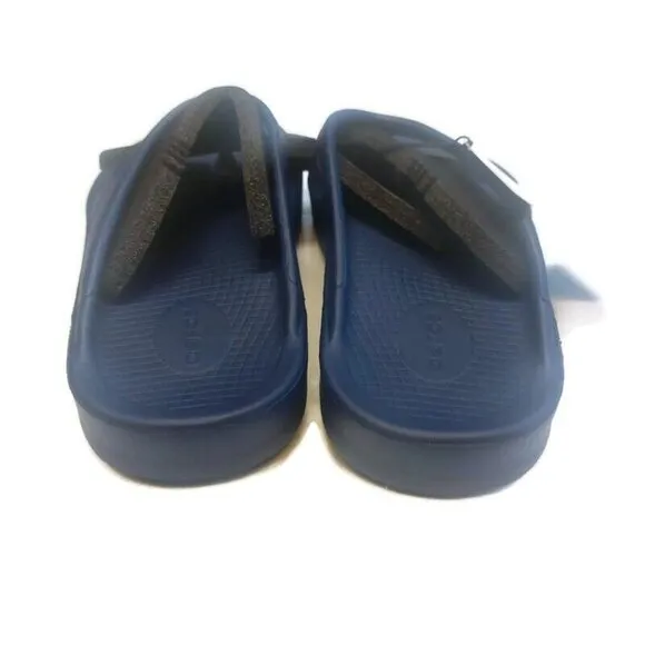 OOFOS Ooriginal Recovery Slide Pool Sandal Mens Size 12 Womens Size 14 Navy Blue