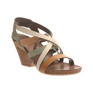 OTBT Taupe Laconia Leather Wedge Sandals