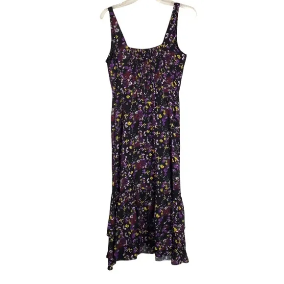 PAIGE Black Floral Ditsy Michelada Square Neck Sleeveless Dress Size Small