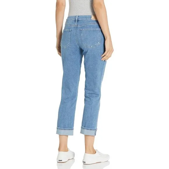 PAIGE Brigitte Boyfriend Jeans Size 25 Folk Light Blue Spring Summer Denim Vacay
