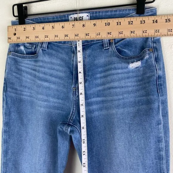 PAIGE Brigitte Boyfriend Jeans Size 25 Folk Light Blue Spring Summer Denim Vacay