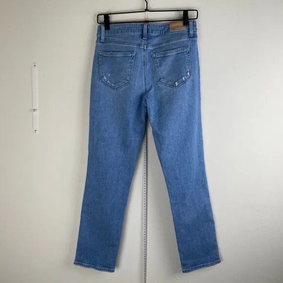PAIGE Brigitte Boyfriend Jeans Size 25 Folk Light Blue Spring Summer Denim Vacay
