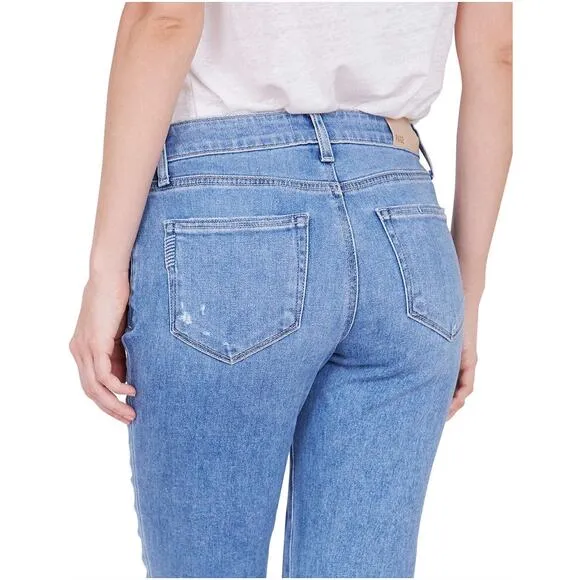 PAIGE Brigitte Boyfriend Jeans Size 25 Folk Light Blue Spring Summer Denim Vacay