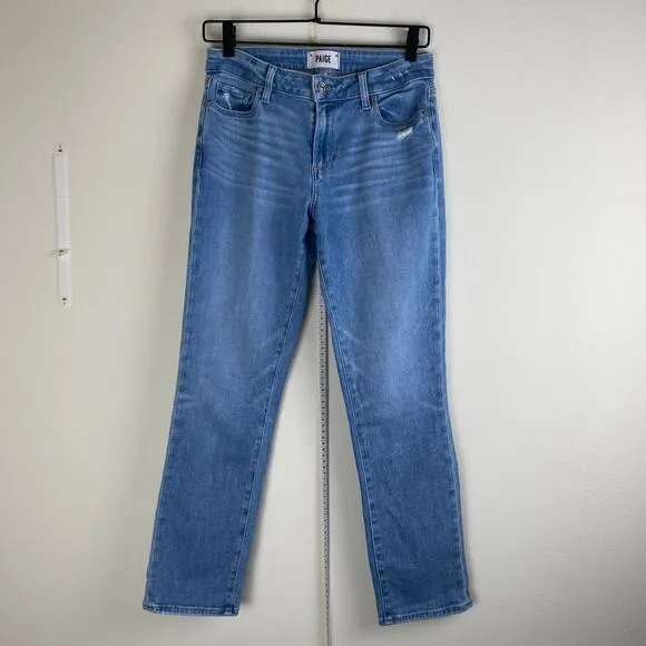 PAIGE Brigitte Boyfriend Jeans Size 25 Folk Light Blue Spring Summer Denim Vacay