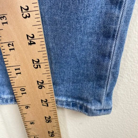 PAIGE Brigitte Boyfriend Jeans Size 25 Folk Light Blue Spring Summer Denim Vacay