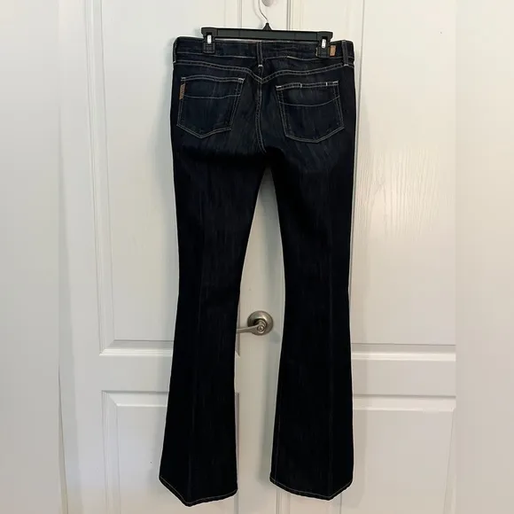 PAIGE DENIM 31 Laurel Canyon Bootcut Jeans Dark Wash