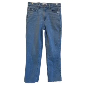 Paige Jacqueline Casual Cropped fit Jeans Blue Frayed hem 28 X 25 - Excellent
