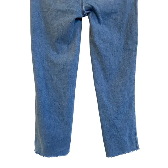 Paige Jacqueline Casual Cropped fit Jeans Blue Frayed hem 28 X 25 - Excellent
