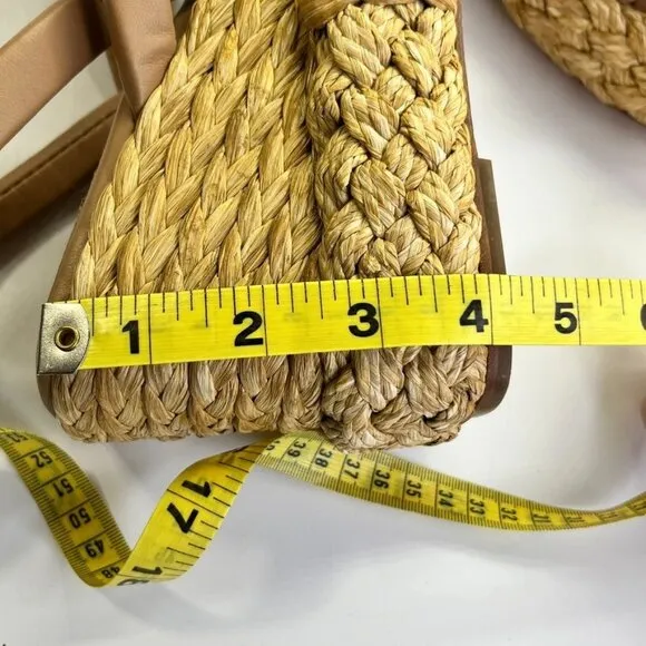 PALOMA BARCELÓ Simona Sandals Size 41 US 10 In Brown Sling Back Espadrille Wedge