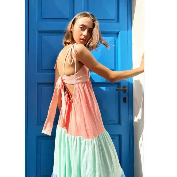 Paper London Laura Maxi Dress 2 NWT
