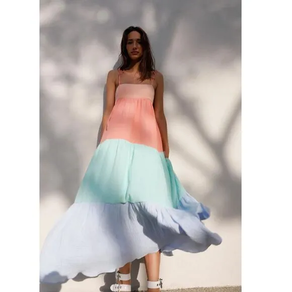 Paper London Laura Maxi Dress 2 NWT