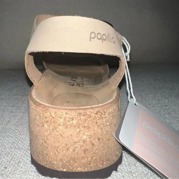 Papillio Beige Leather  Sandals with Cork style Sole cushioned