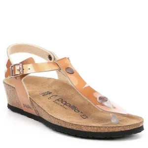 Papillio By Birkenstock Ashley Metallic Ankle Strap Thong Sandals Copper Size 38