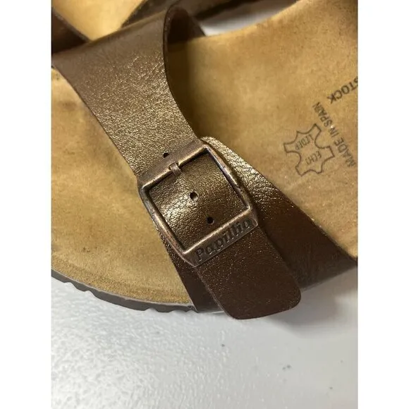PAPILLIO by BIRKENSTOCK Dorothy Graceful Toffee Sandals Heeled Wedge US 9 EU 40