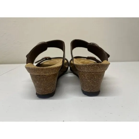PAPILLIO by BIRKENSTOCK Dorothy Graceful Toffee Sandals Heeled Wedge US 9 EU 40