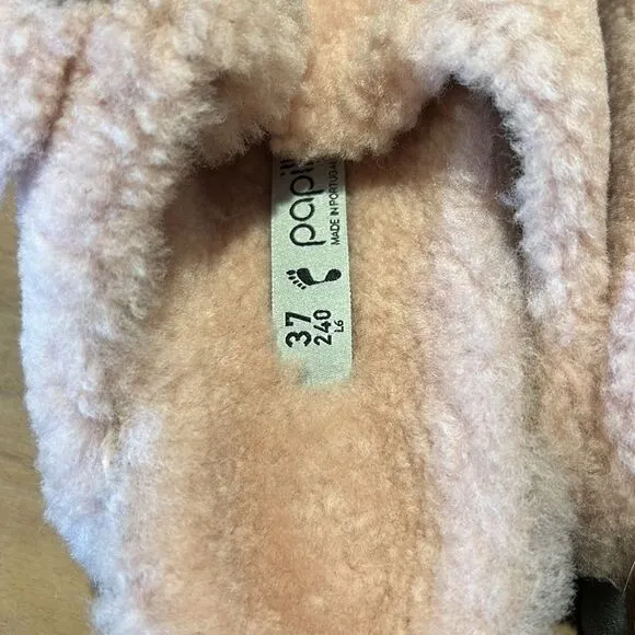 Papillo Birkenstock Pink Arizona Teddy Shearling Birkenstock Sandals US 6-6.5