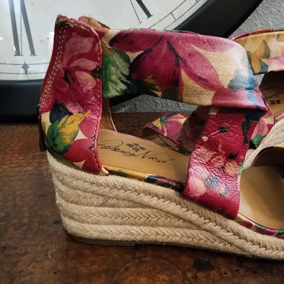 Patricia Nash Rubia Wedge Sandals in Spring Multi