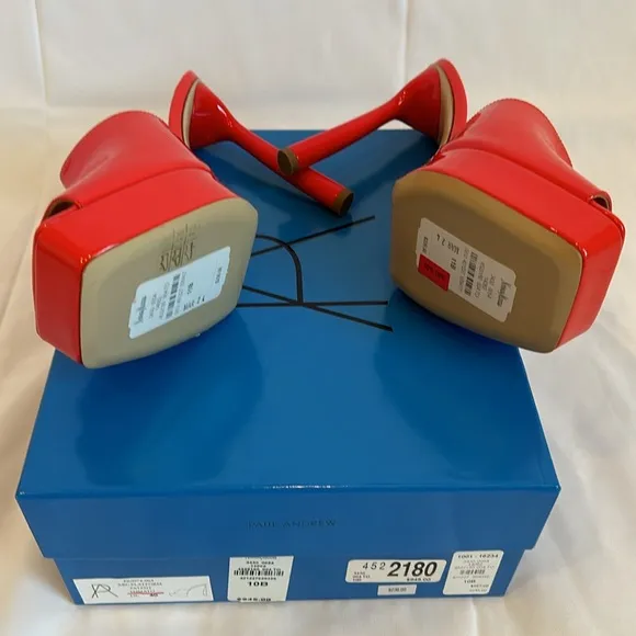 PAUL ANDREW. Size 11B, 41. Color: TOMATO
