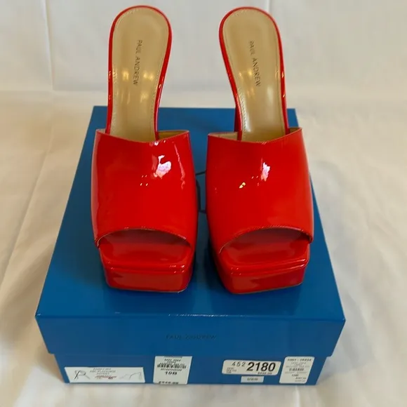 PAUL ANDREW. Size 11B, 41. Color: TOMATO