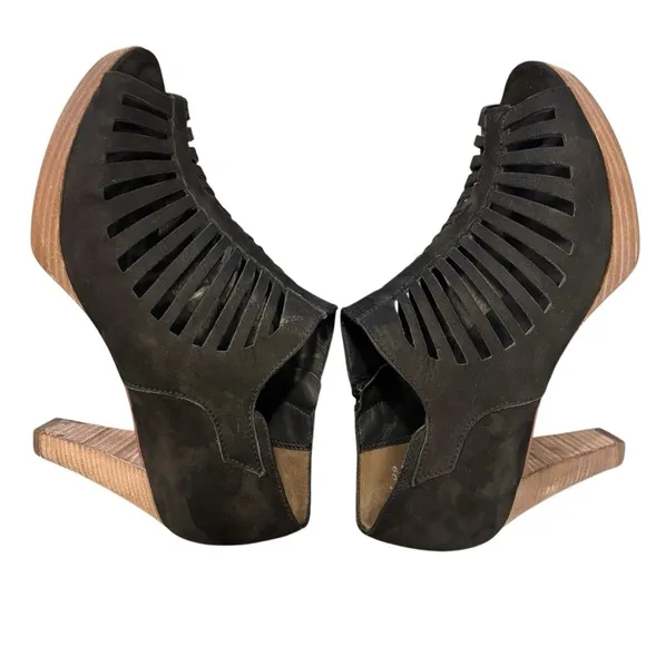 PAUL GREEN Munchen Black Suede Tasha Sandal, Size 4.5, NWB