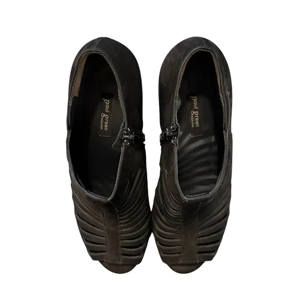 PAUL GREEN Munchen Black Suede Tasha Sandal, Size 4.5, NWB