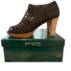 PAUL GREEN Munchen Black Suede Tasha Sandal, Size 4.5, NWB
