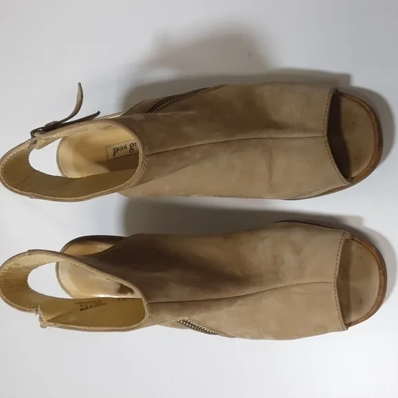Paul Green Women's sandals Leather suede 5.5uk ankle booties casual office Y2K