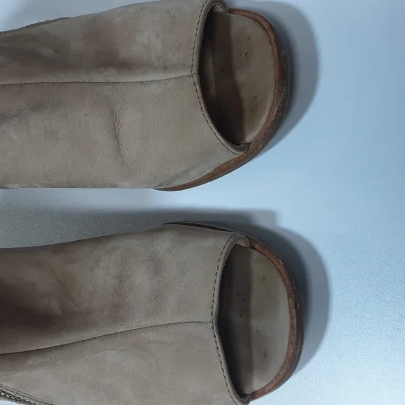 Paul Green Women's sandals Leather suede 5.5uk ankle booties casual office Y2K