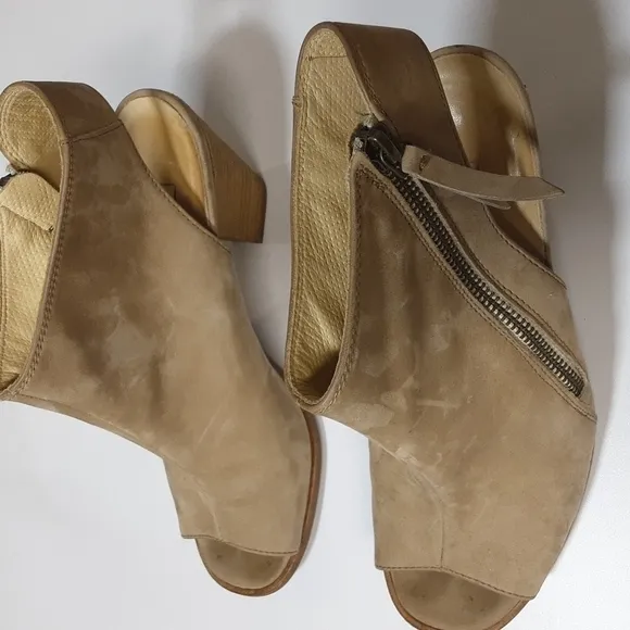 Paul Green Women's sandals Leather suede 5.5uk ankle booties casual office Y2K