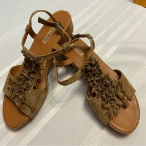 Paul Green Womens Sling Back Wedge Sandals Excellent Used Condition!  size 6.5
