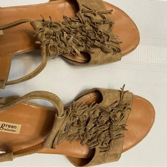 Paul Green Womens Sling Back Wedge Sandals Excellent Used Condition!  size 6.5