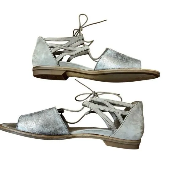 Paul Green Morea Shimmer Taupe Leather Gladiator Sandals UK Size 6.5 = US Size 9