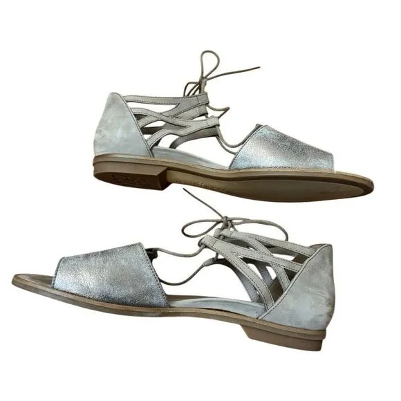 Paul Green Morea Shimmer Taupe Leather Gladiator Sandals UK Size 6.5 = US Size 9
