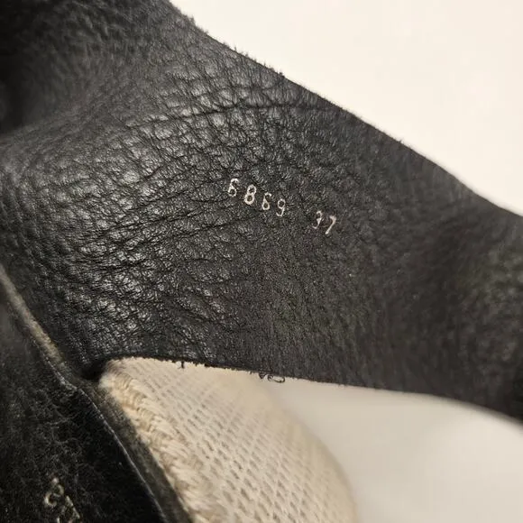Pedro Garcia Black Suede Platform Wedge Sandal, Size 37, US 7, Made in Spain