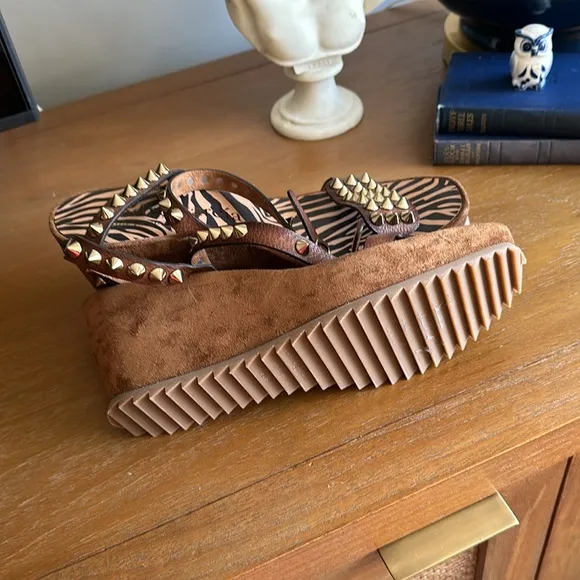 Pedro Garcia brown platform sandals size 38.5 NEW