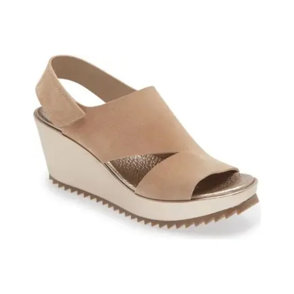 Pedro Garcia Fritzi NWT New Suede Slingback Wedge Sandals Sz 40