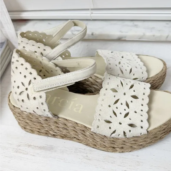Pedro Garcia Nila Braided Jute Wedge Platform Sandals