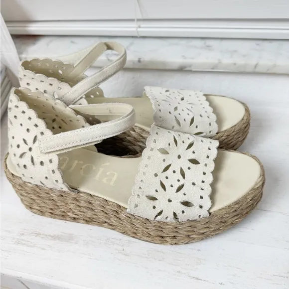 Pedro Garcia Nila Braided Jute Wedge Platform Sandals
