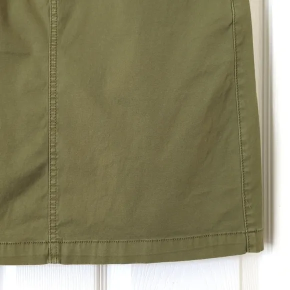 Pendleton Classic Cotton Twill Mid Waisted A-Line Mini Skirt Olive Green 6