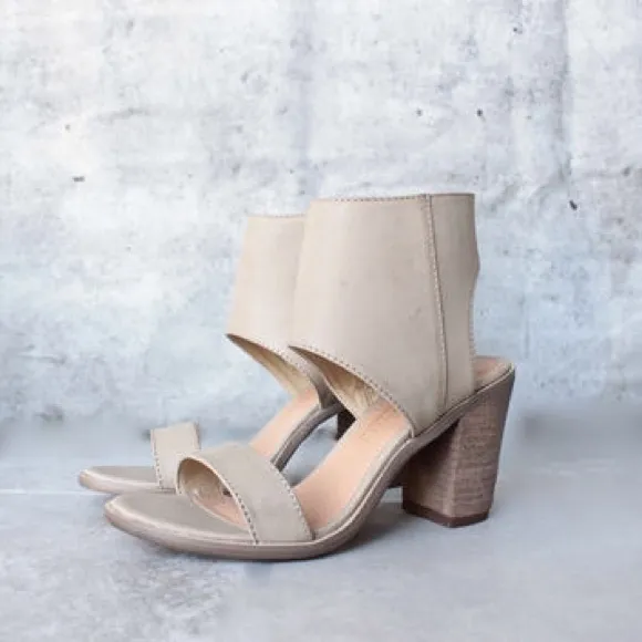 Perfect Nude Open Toe Distressed Cuffed Sandals