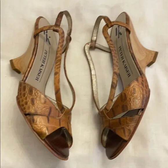 PETER KAISER KORK KALYA WEDGE SANDALS. NEW