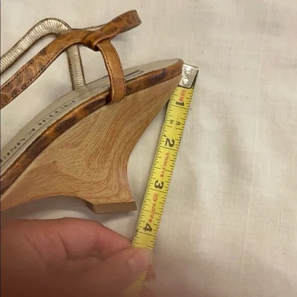 PETER KAISER KORK KALYA WEDGE SANDALS. NEW