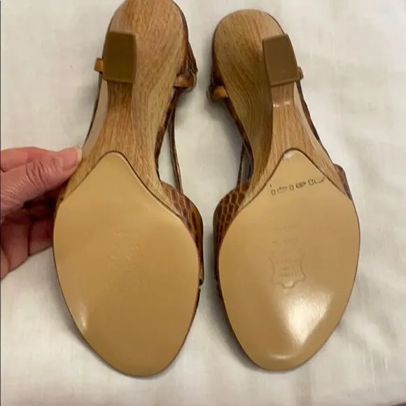 PETER KAISER KORK KALYA WEDGE SANDALS. NEW