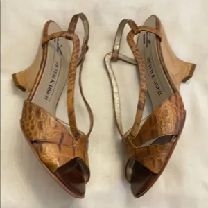 PETER KAISER KORK KALYA WEDGE SANDALS. NEW