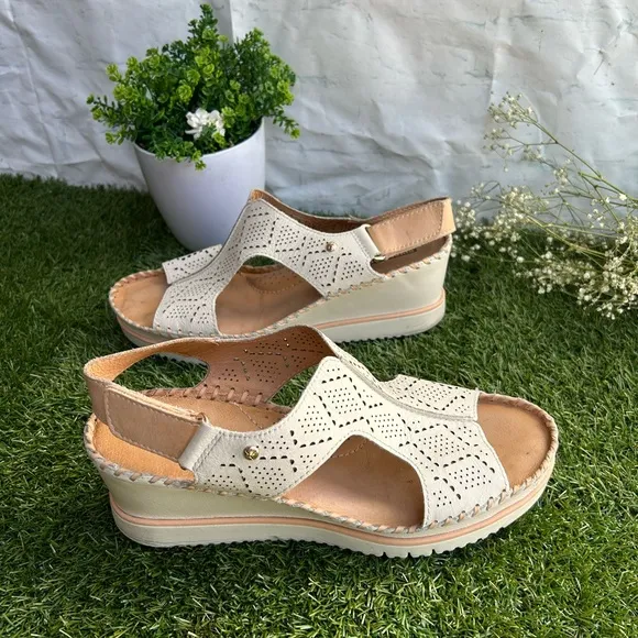 PIKOLINOS AGUADULCEWomen wedge sandals gently usedColor: NATA size 41 US 11