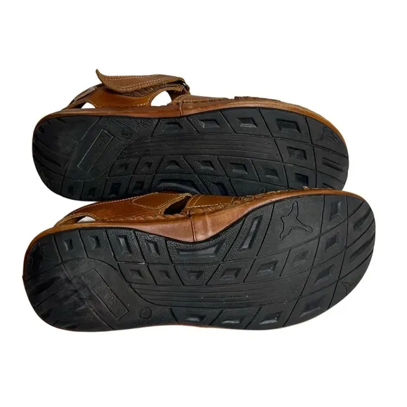 PIKOLINOS Brown Genuine Leather Fisherman Tarifa Sandals Adjustable Strap 42 9
