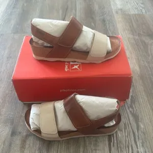 Pikolinos Wedge Sandals Leather Mahon for Women's Size 39 8.5-9