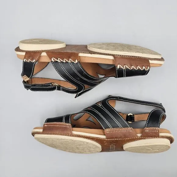 Pikolinos Womens 40 EU 9 US VGC Tenerife Black Leather Adjustable Strap Sandals
