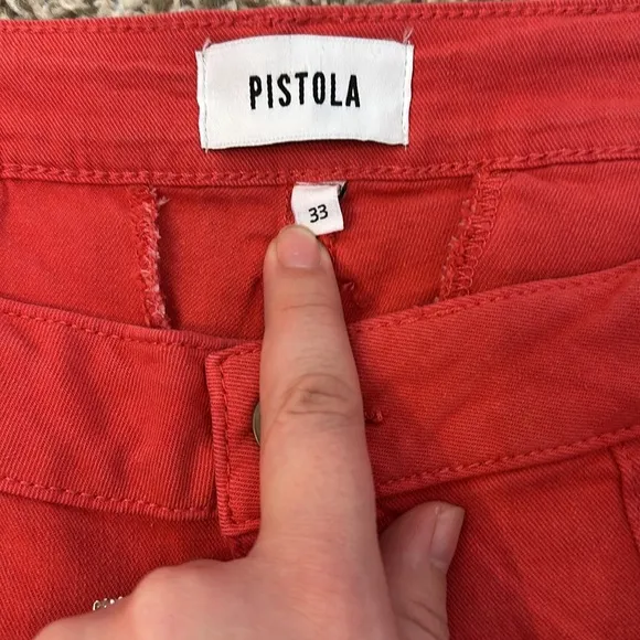 Pistola X Revolve Erin High Rise Utility Crop Straight Leg Pant In Hibiscus
