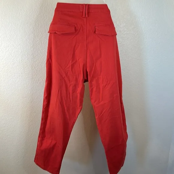 Pistola X Revolve Erin High Rise Utility Crop Straight Leg Pant In Hibiscus